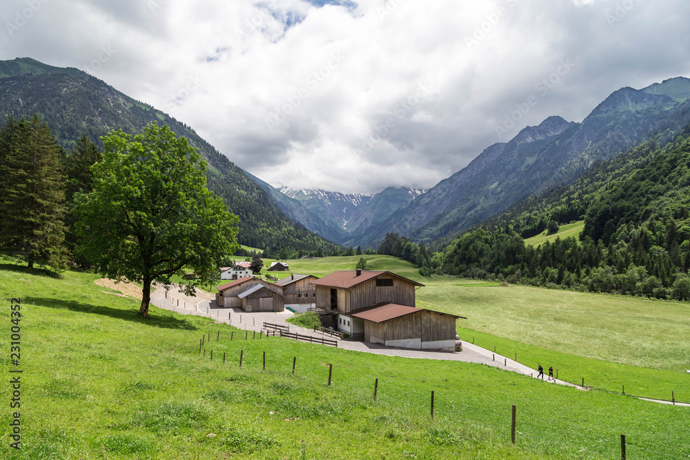 Obraz premium Mountainous landscape in the Allgau. Bavaria. Germany.
