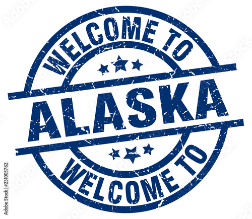 welcome to Alaska blue stamp