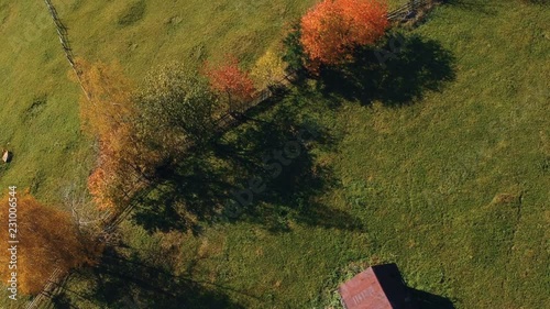 Aerial View Of Colorful Autumn Hills photo