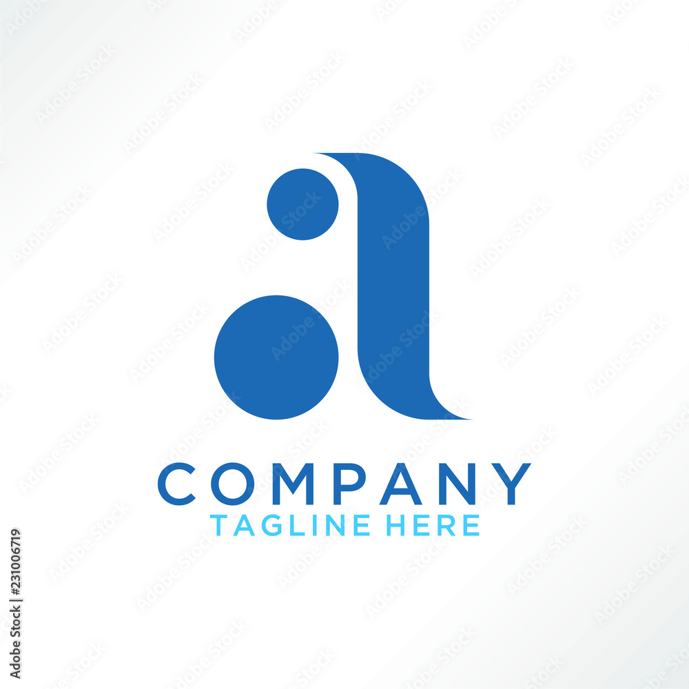 Letter A node logo design Letter A node logo design