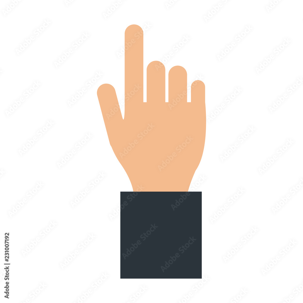 Hand pointing symbol