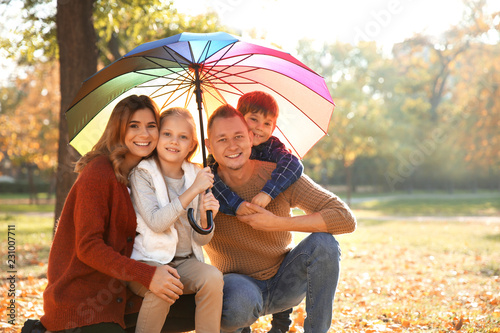 Portrait of happy family in...