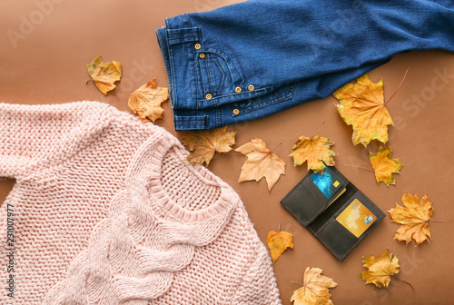 Stylish outfit with wallet ...