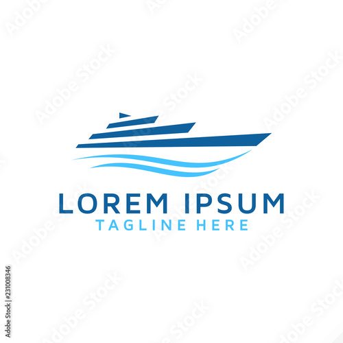 Yacht ship logo design