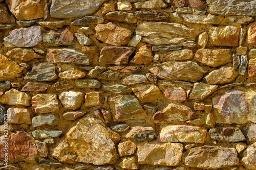 Natural Stone Wall, Shishtavec, Gora Region, Quk Kukes, Albania, Europe