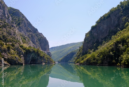 Koman Reservoir, Liqeni i Komanit, Drin River, Qark Shkodra, Albania, Europe photo