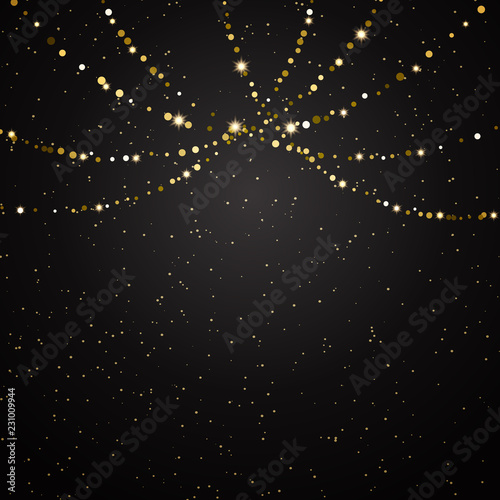Luxury black and gold background. Design for presentation, concert, show