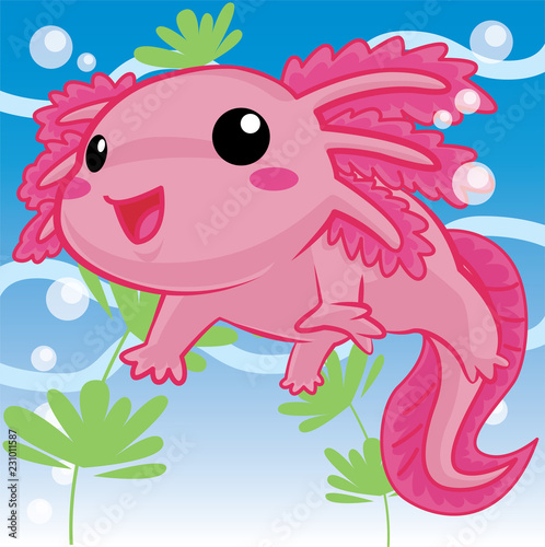 Salamander cartoon, cartoon cute, animal cartoon