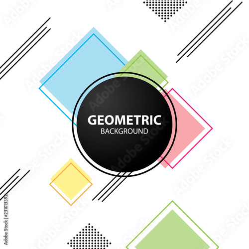 Colorful abstract modern geometric background