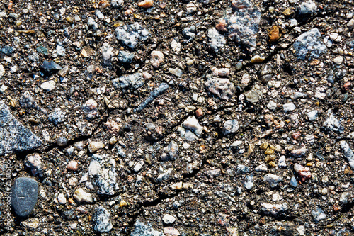 Wallpaper Mural old asphalt with gravel close-up. macro Torontodigital.ca