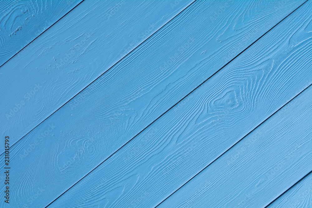 Obraz premium painted boards in blue, arranged diagonally
