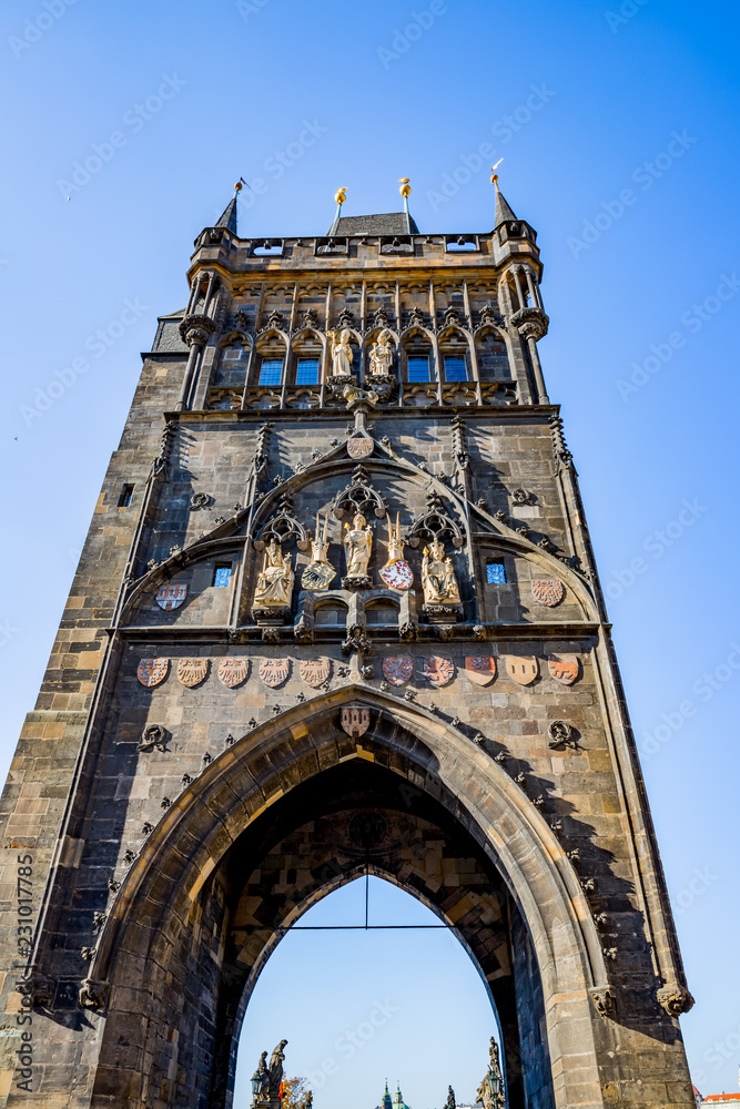 La Tour du Pont de la vieille ville du Pont Charles à Prague