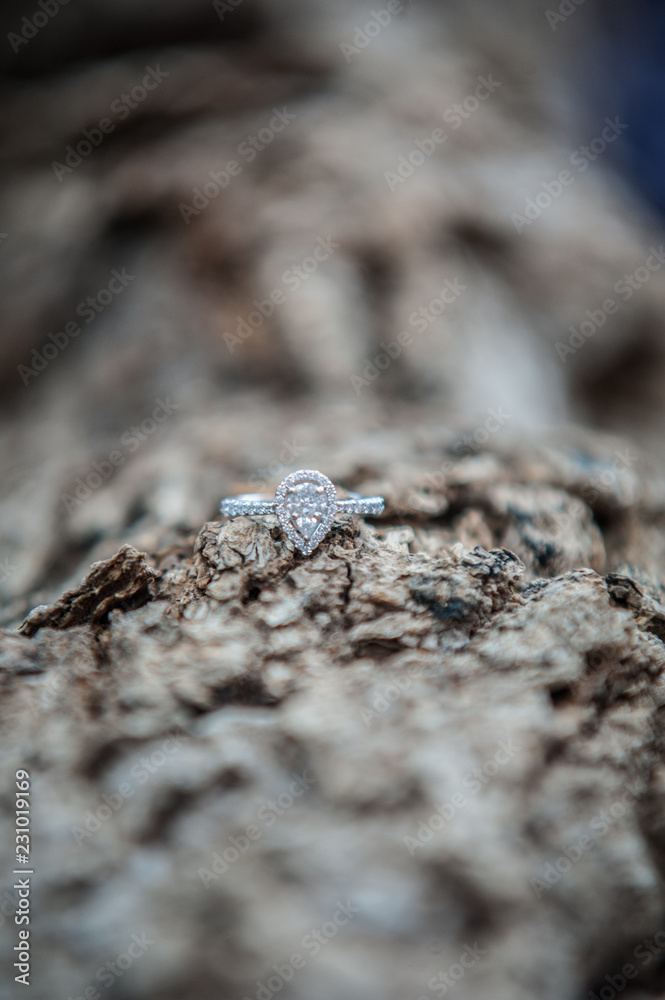 ring on wood ring on wood