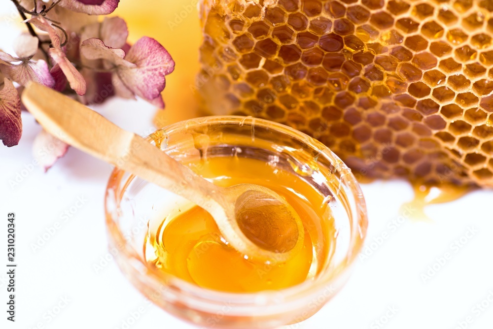 Honey and honeycomn,flower. Honey and honeycomn,flower.