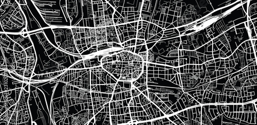 Urban vector city map of Dortmund, Germany