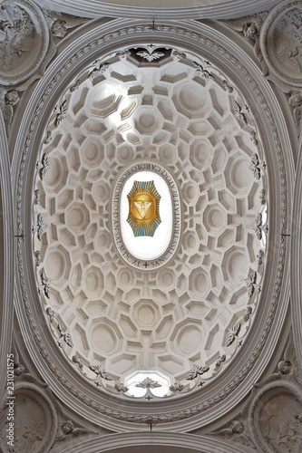 The church of San Carlo alle Quattro Fontane, church of Rome, by Francesco Borromini