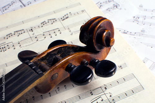 old violin on the lied notes © Владимир Солдатов