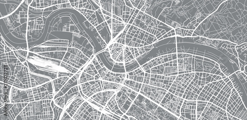 Urban vector city map of Dresden  Germany