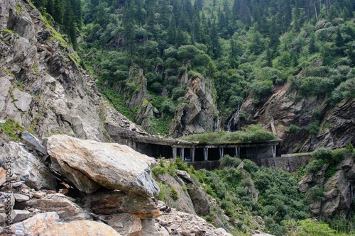 Tunnel on the Transfagaras Mountain Road in Transylvania, Romania