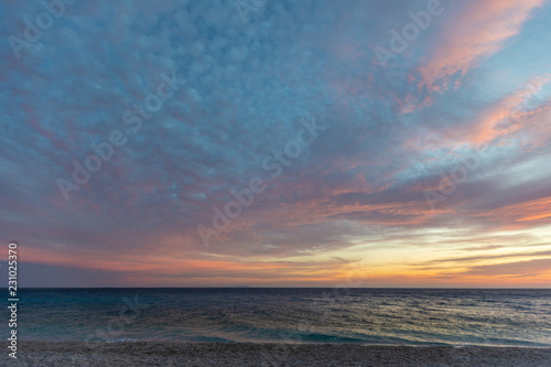 Colorful sunset over the sea. Beautiful landscape © A_Skorobogatova