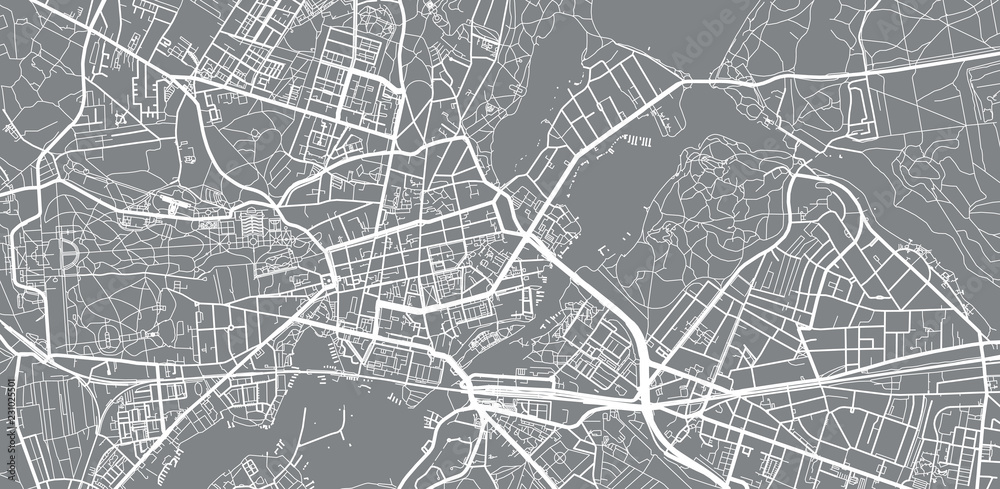 Urban vector city map of Potsdam, Germany
