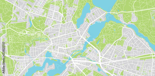 Urban vector city map of Potsdam  Germany