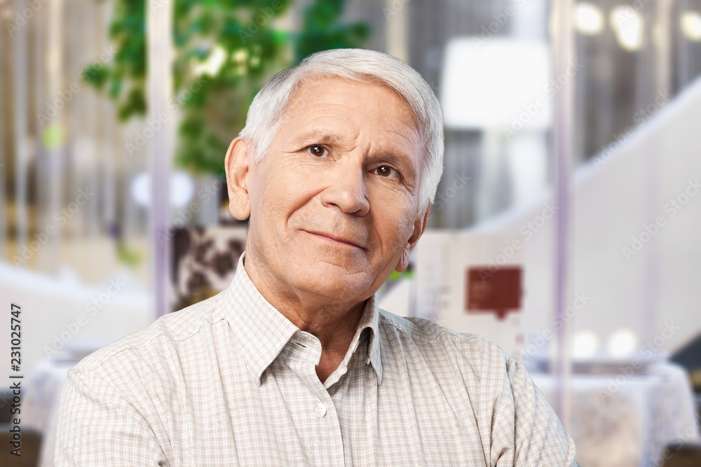 Thoughtful senior man at home Thoughtful senior man at home