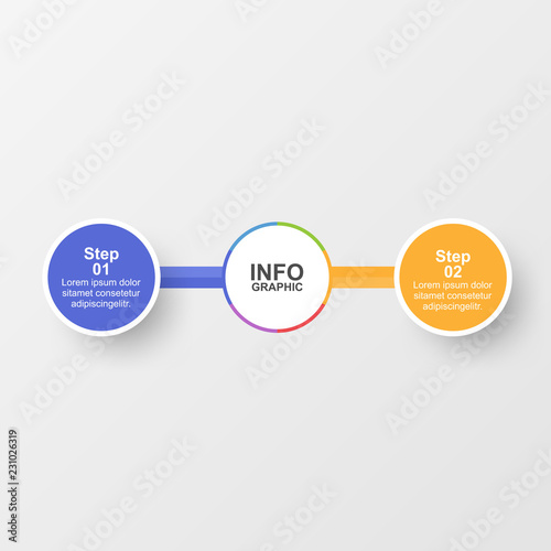 Infographic design template with option or step for business presentation