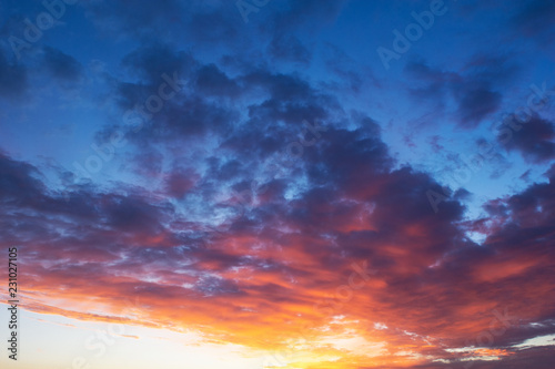 dramatic sunset in the sky. combination of cold and warm shades © Владимир Солдатов