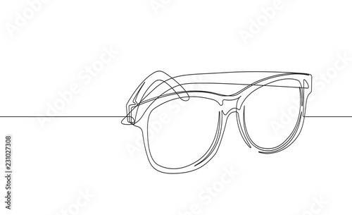 Sunglasses Continuous Line Vector Graphic