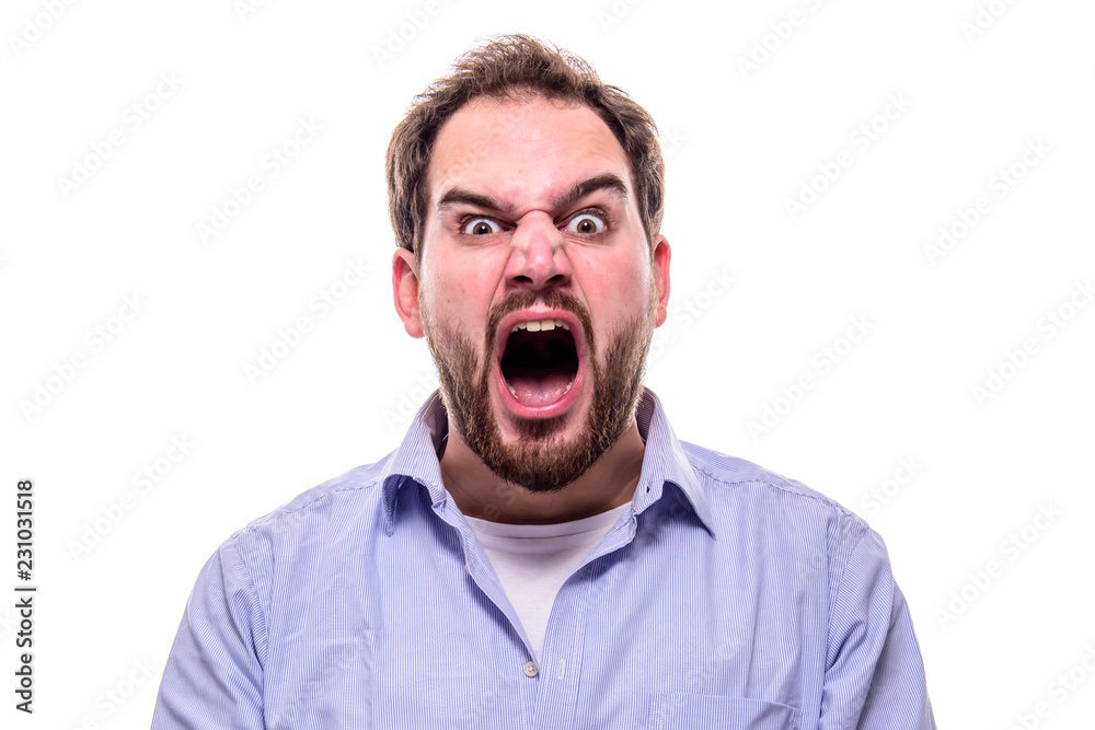 Screaming man