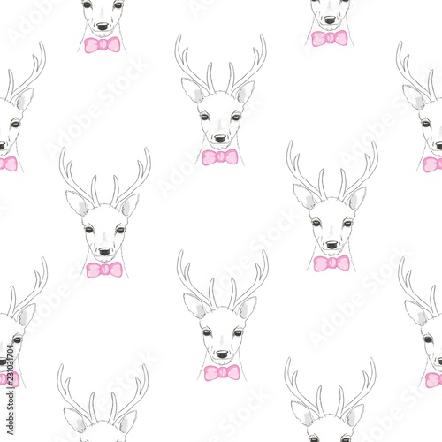 seamless deer pattern