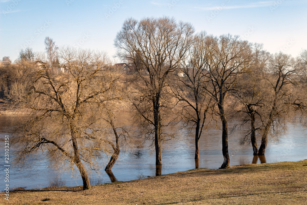 Spring ice melting