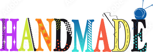 Decorative vector lettering handmade, EPS 8 vector illustration