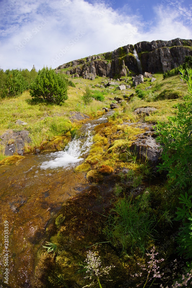 river in the mountains