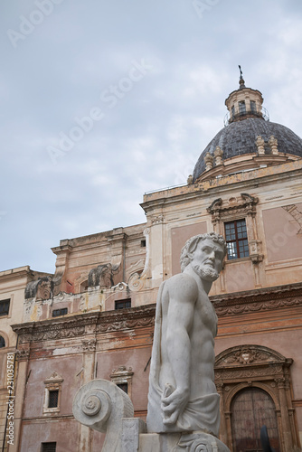 Palermo, Italy - September 07, 2018 : View of Praetorian Fountain photo