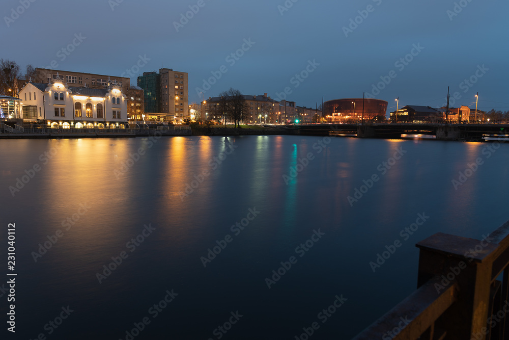 Evening in Liepaja, Latvia.