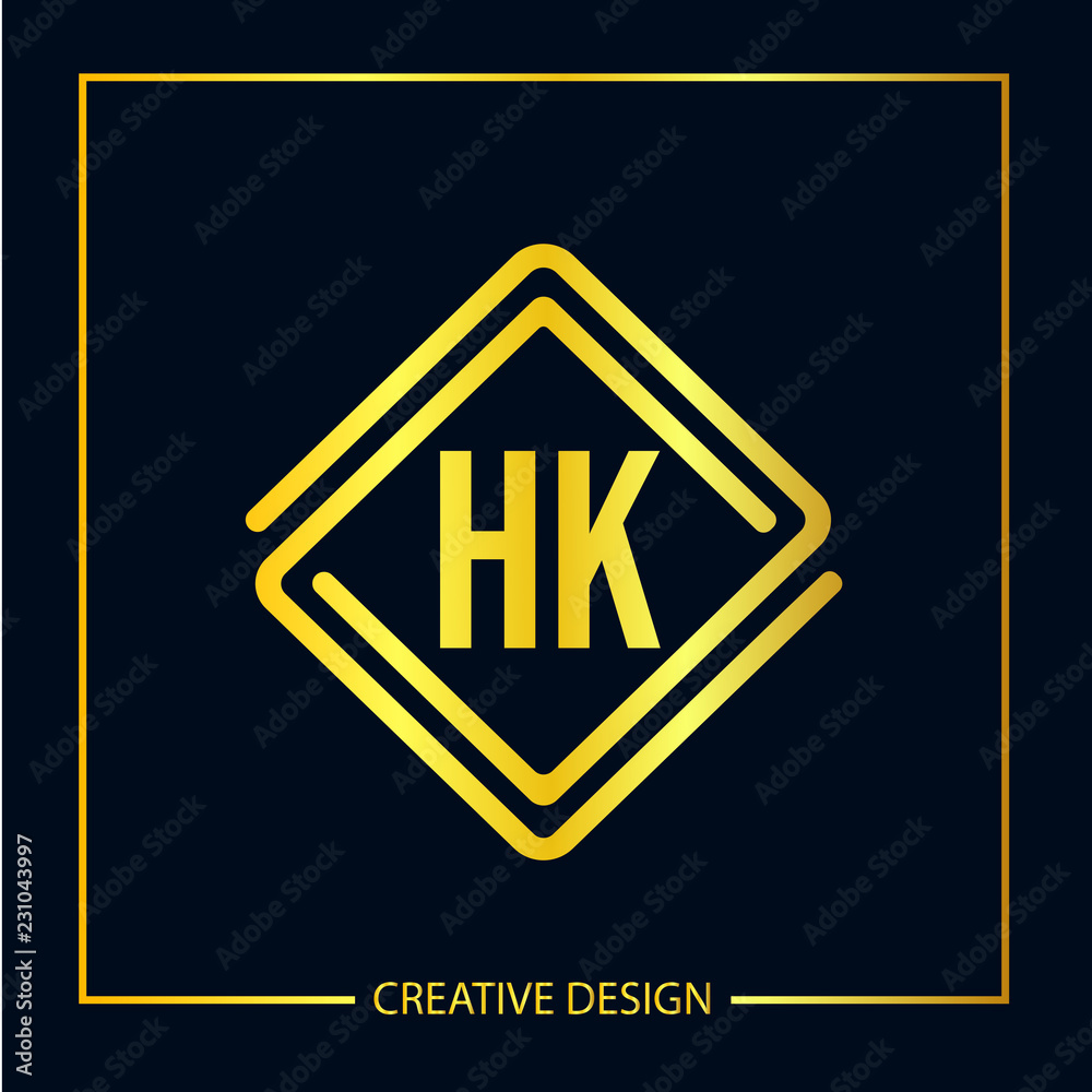 Initial Letter HK Logo Template Design Vector Illustrator Initial Letter HK Logo Template Design Vector Illustrator
