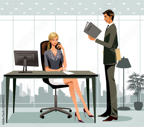 Business people working in office