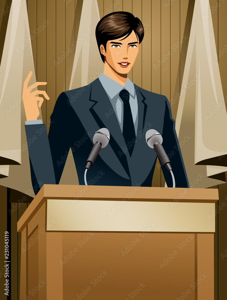 A Businessman Giving Presentation