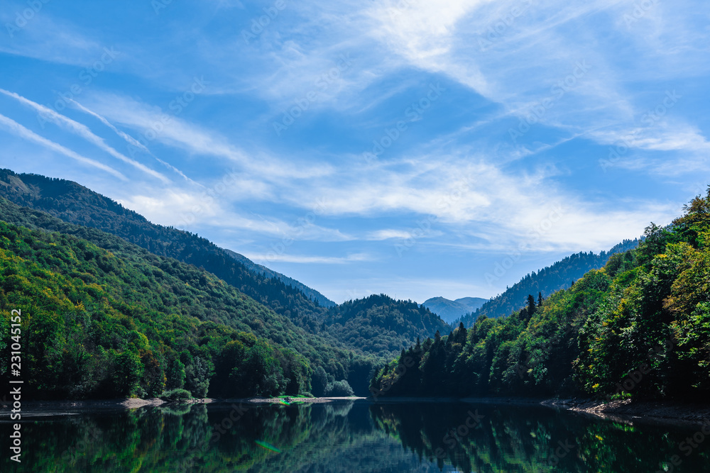 Biogradsko lake in the national park Biogradska Gora (Montenegro, Europe)