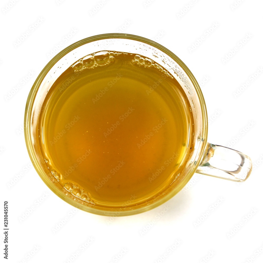 cup of tea transparent glass isolated on white background cup of tea transparent glass isolated on white background