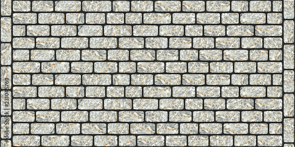 Fototapeta premium Pavement texture of regularly smooth stones 0013