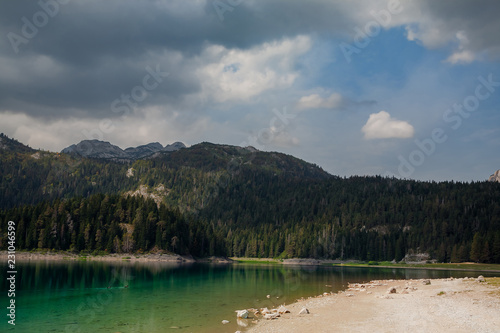 Natural landscape. Mountain lake, Montenegro, Durmitor national park