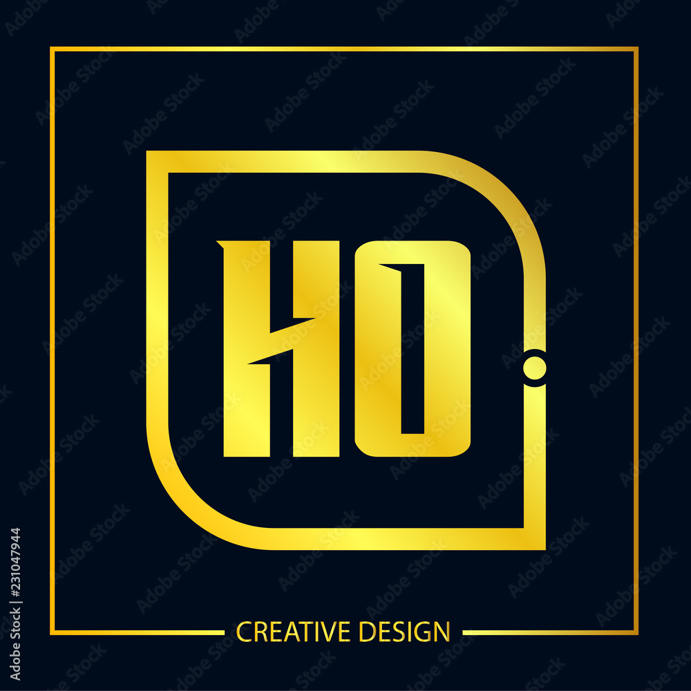 Initial Letter HO Logo Template Design Vector Illustrator Initial Letter HO Logo Template Design Vector Illustrator
