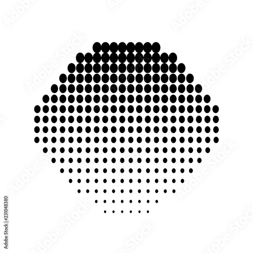 Halftone dots. Vector template