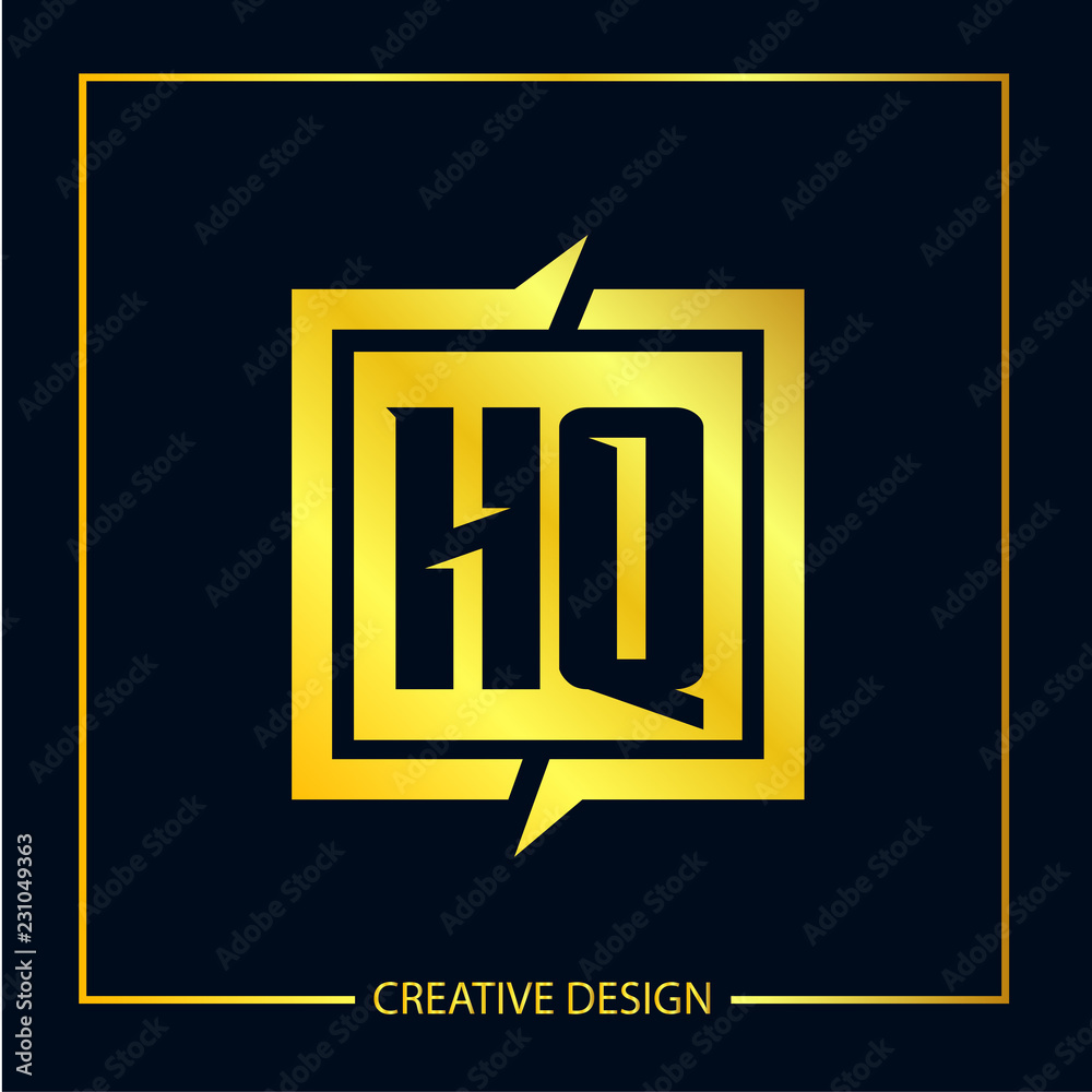 Initial Letter HQ Logo Template Design Vector Illustrator Initial Letter HQ Logo Template Design Vector Illustrator