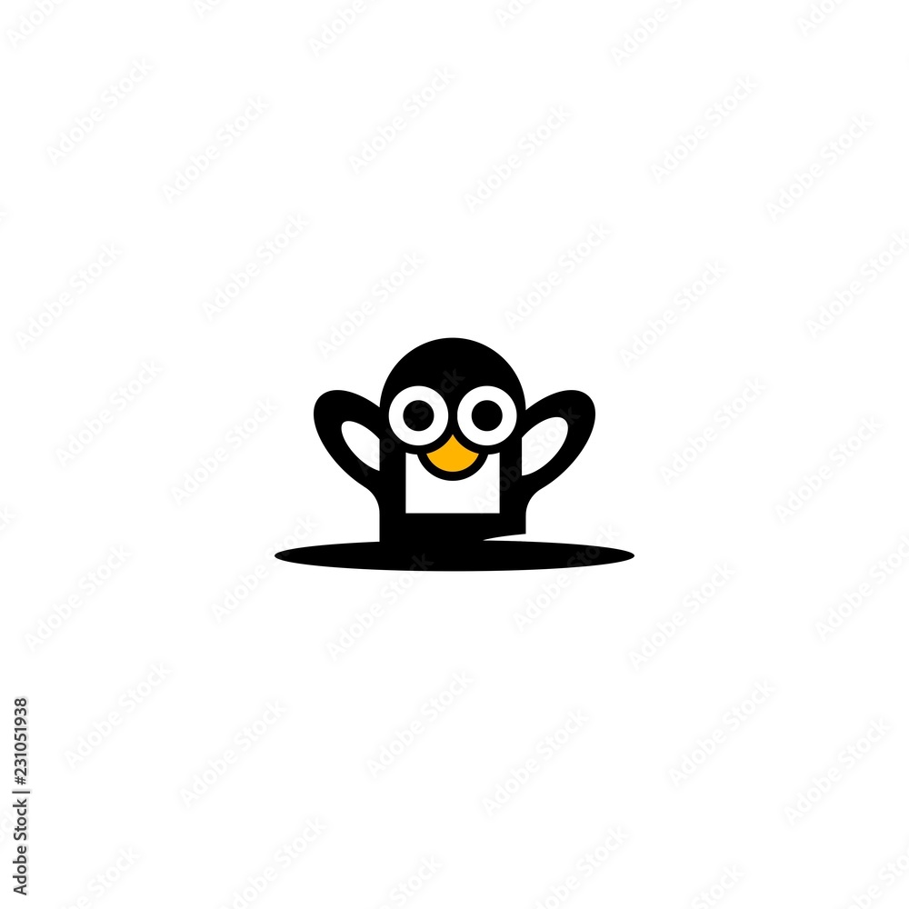 Penguin Animal Cute Antarctic Silhouette Illustration Icon Logo Design Template Element Vector Penguin Animal Cute Antarctic Silhouette Illustration Icon Logo Design Template Element Vector
