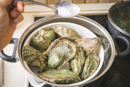 Oyster hot pot photo