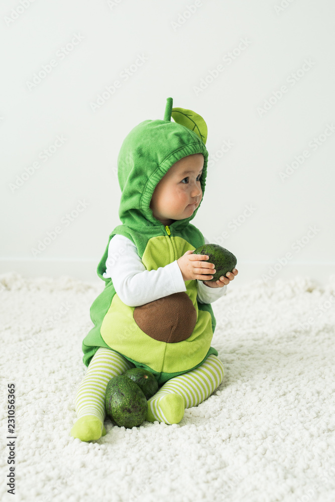 Baby Halloween Costume Avocado Stock Photo | Adobe Stock